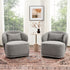 Laura Bouclé Swivel Barrel Chair - Modern Swivel Chair | Swivel Accent Chairs | Kinwell Furniture | Swivel Armchairs